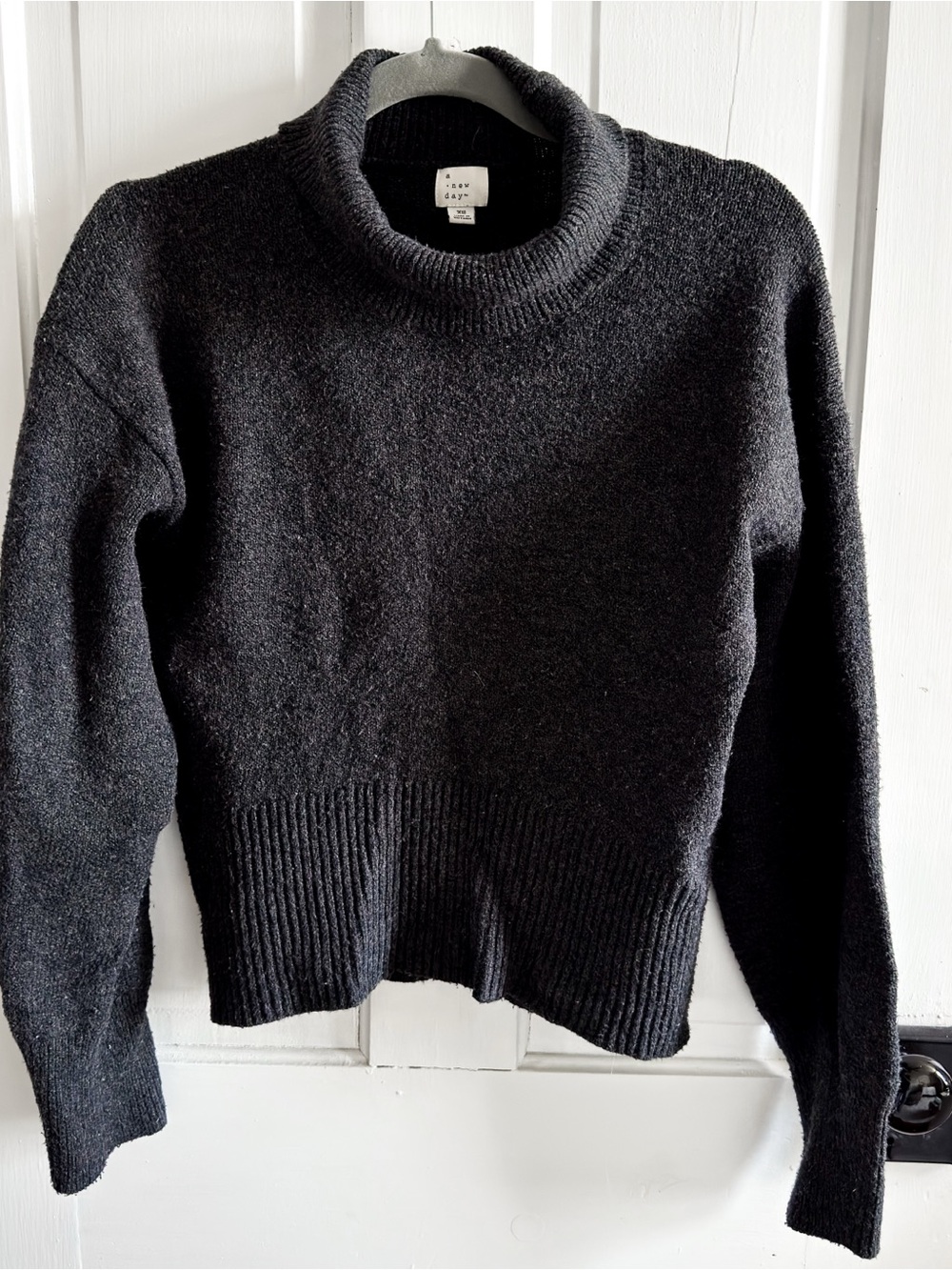 a new day Black Turtleneck Sweater